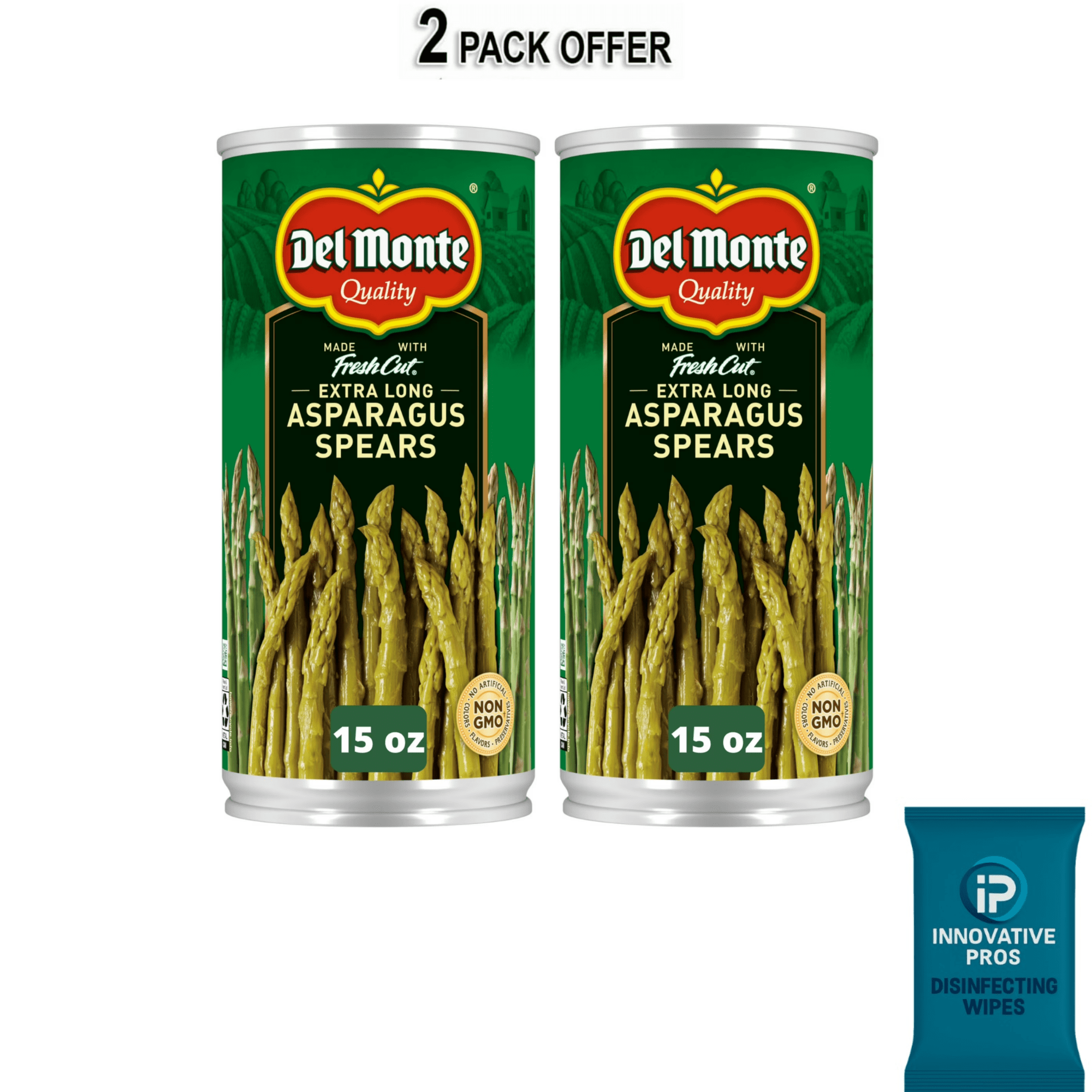 Del Monte Extra Long Asparagus Spears, Canned Vegetables, 15 oz Can ...
