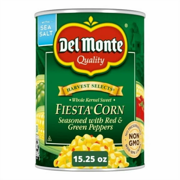 Del Monte Fiesta Corn Whole Kernel Corn with Red and Green Peppers 15.25 oz