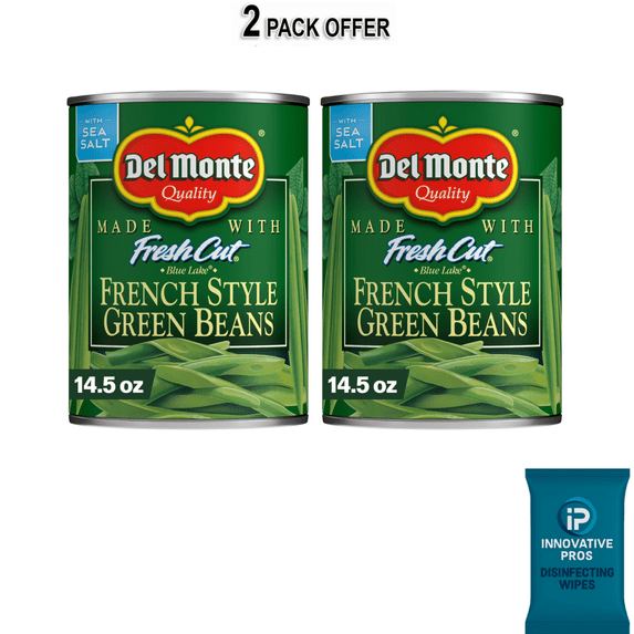Del Monte French Style Green Beans, Canned Vegetables, 14.5 oz Can