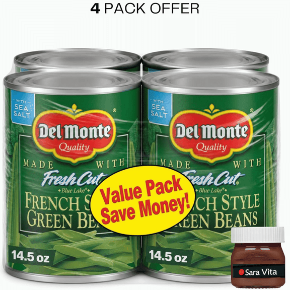 Del Monte French Style Green Beans, Canned Vegetables, 14.5 oz