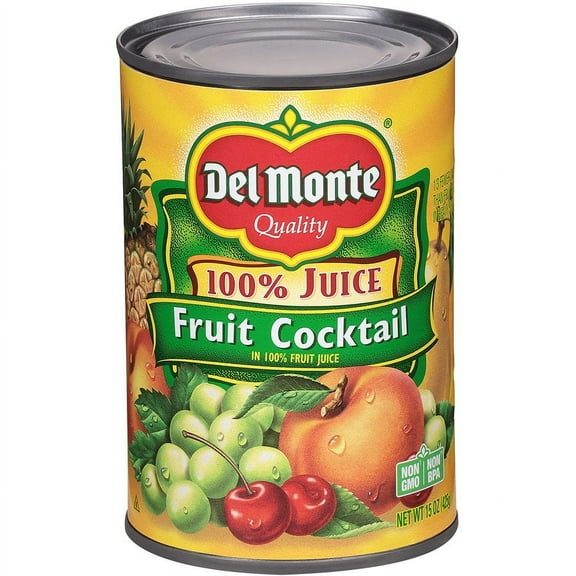 Del Monte Fruit Cocktail in 100% Juice - 15 oz Packaging May Vary (Pack of 2)