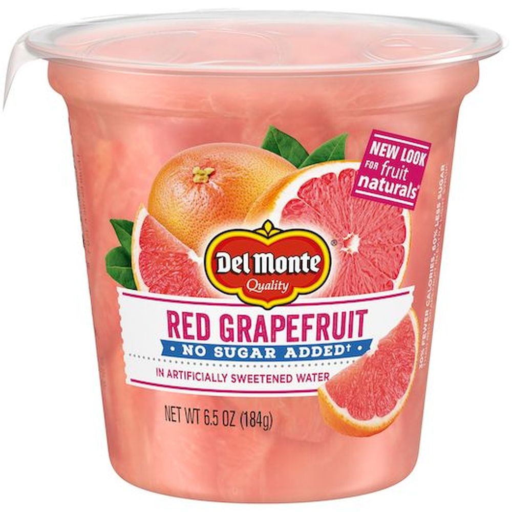 Del Monte Fruit Naturals No Sugar Added Red Grapefruit, 6.5 Ounce -- 12 per Case.