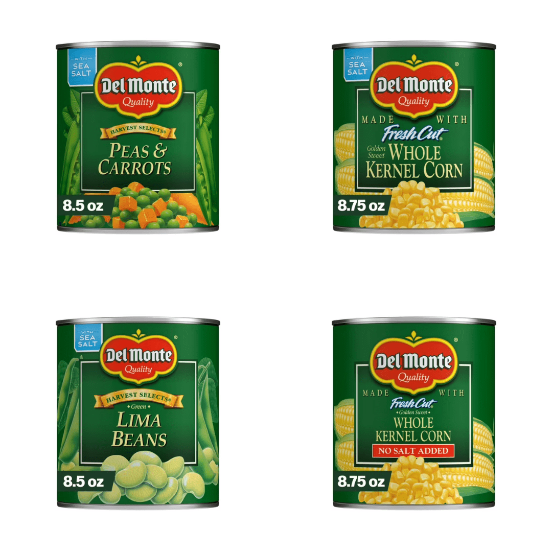 Del Monte Garden Fresh Canned Vegetables 8.5 oz, 8 Pack