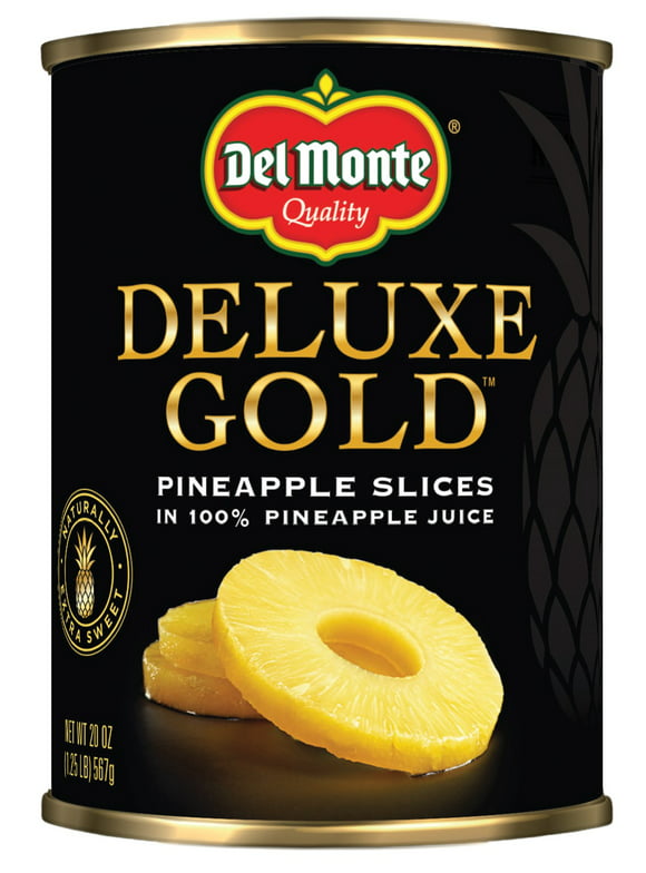 Del Monte Gold Pineapple Slices, Canned Fruit, 20 oz Can