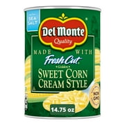 Del Monte Golden Sweet Cream Corn, Canned Vegetables, 14.75 oz Can