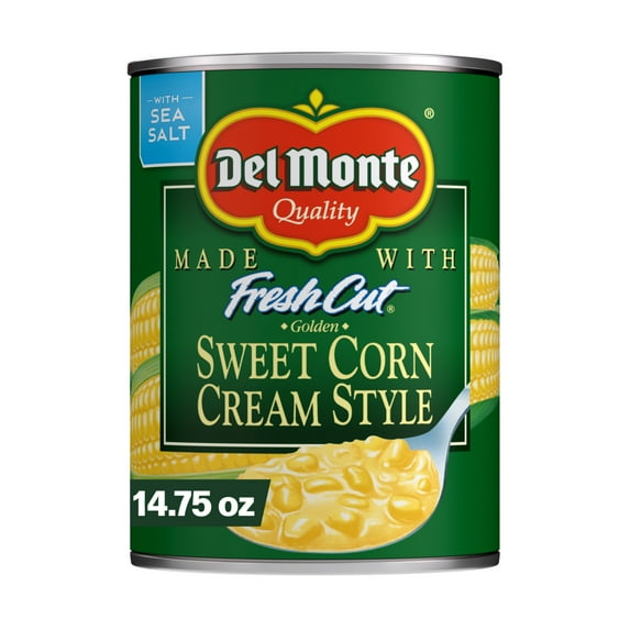 Del Monte Golden Sweet Cream Corn, Canned Vegetables, 14.75 oz Can