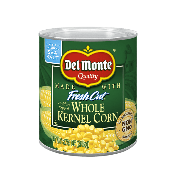 Del Monte Golden Sweet Whole Kernel Corn, 8.75 oz Aluminum Can (Pack of 4)