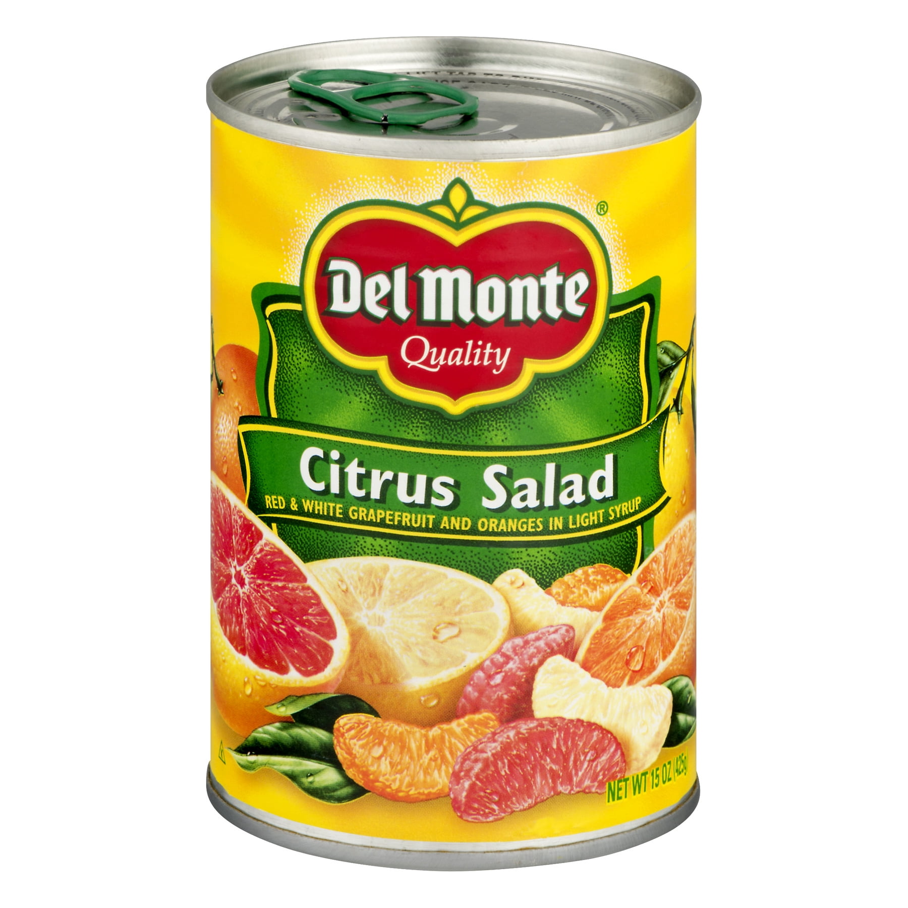 Del Monte Grapefruit Citrus Salad Light Syrup Canned Fruit 15 oz Can (Pack of 4)