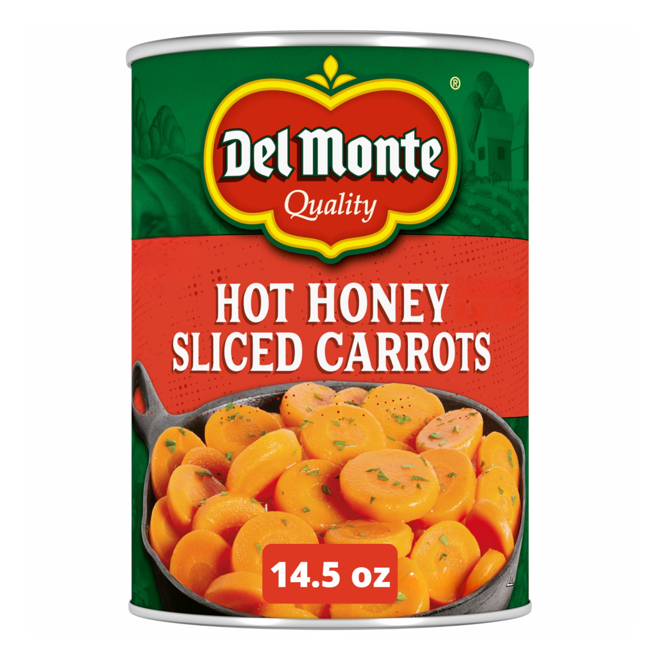 Del Monte Hot Honey Flavored Sliced Carrots, Canned Vegetables, 14.5 oz. Can