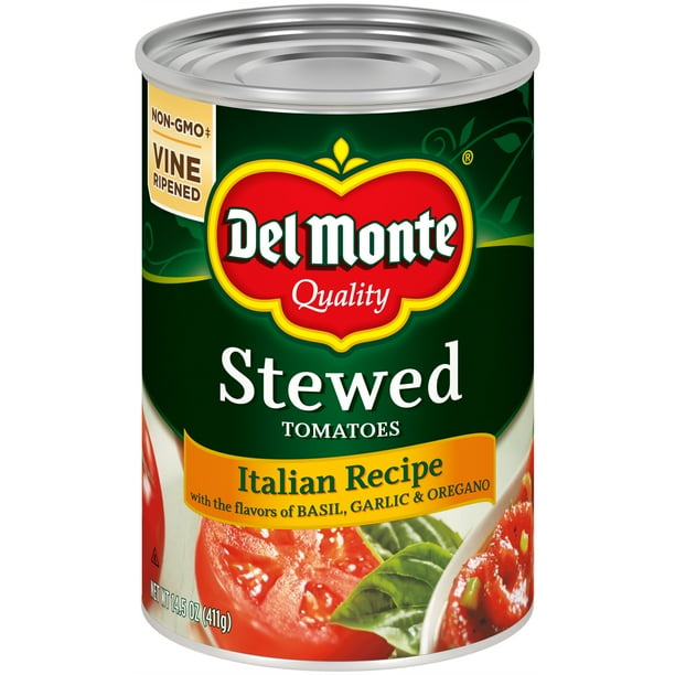 Del Monte Original Stewed Tomatoes Italian Recipe, Vitamin C Rich, 14.5