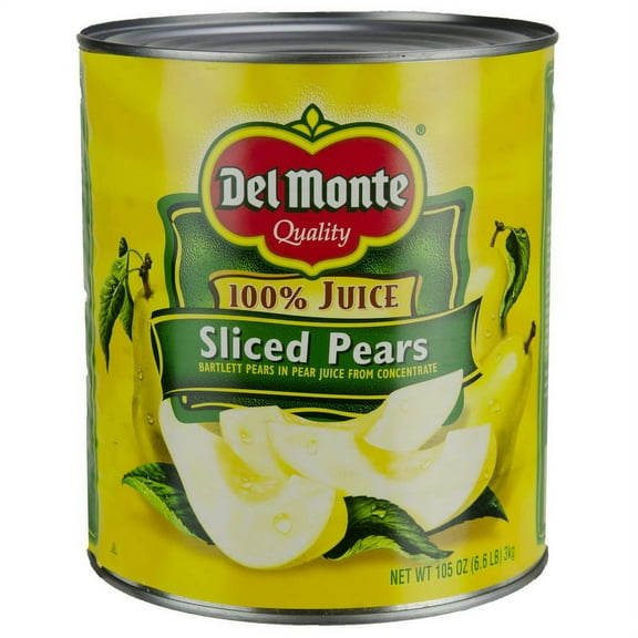 Del Monte Juice Sliced Pear 10 Can, 6 per Case