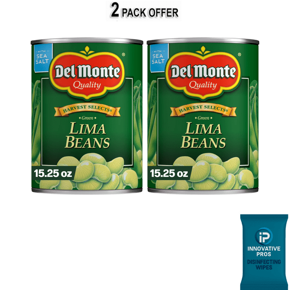 Del Monte Lima Beans, Canned Vegetables, 15.25 oz Can