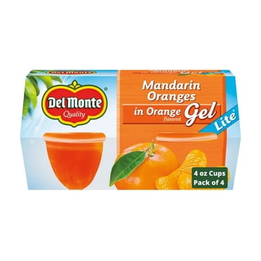 (12 Pack) Del Monte Fruit Cup Snacks No Sugar Added Mandarin Orange, 4 ...