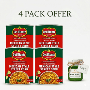 Del Monte Mexican Style Street Corn, Canned Vegetables, 14.75 oz Can ( Pack of 4 )