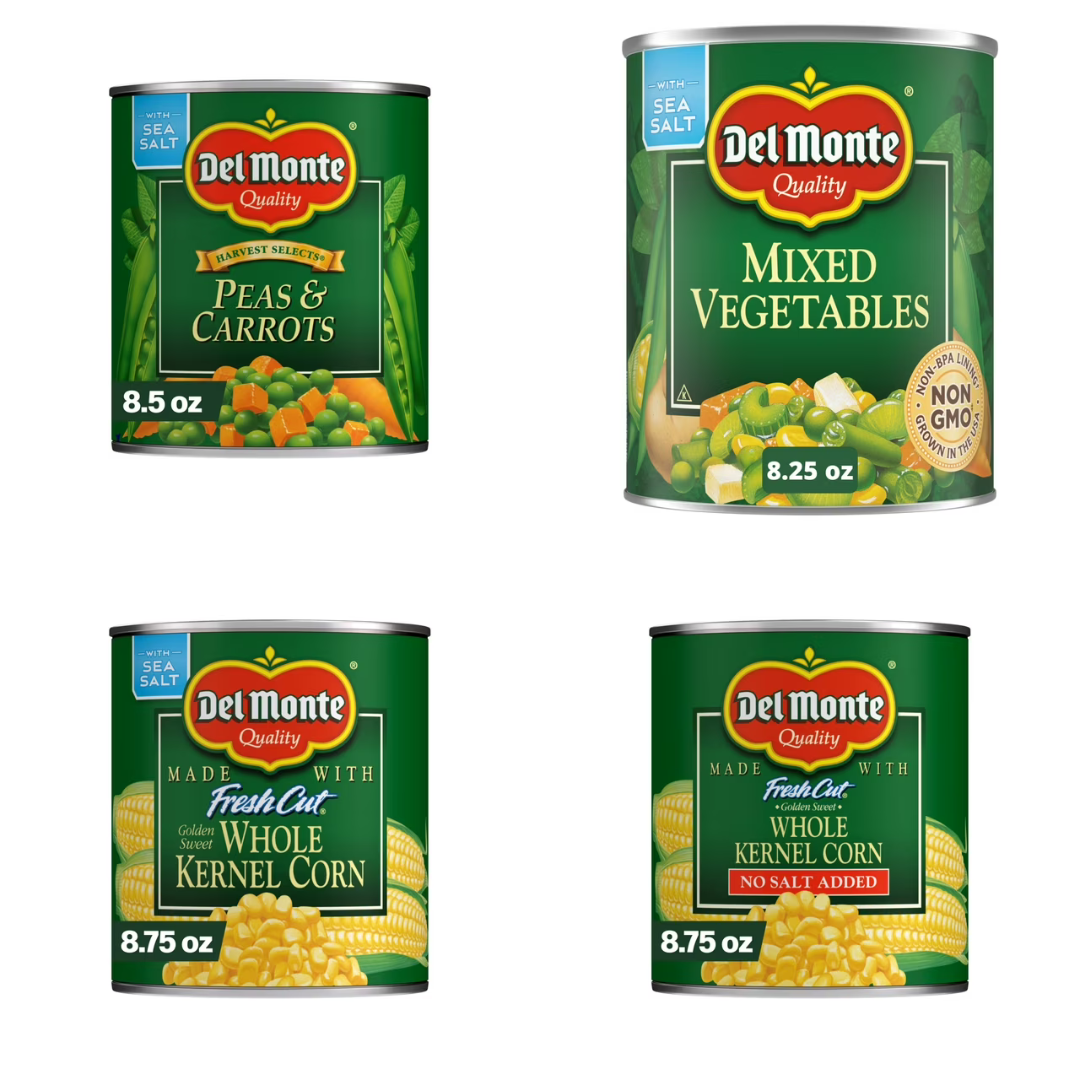 Del Monte Mixed Vegetable Variety Pack 8.5 oz, 8 Count