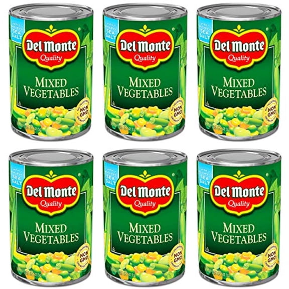 Del Monte, Mixed Vegetables, 14.5Oz Can (Pack Of 6)