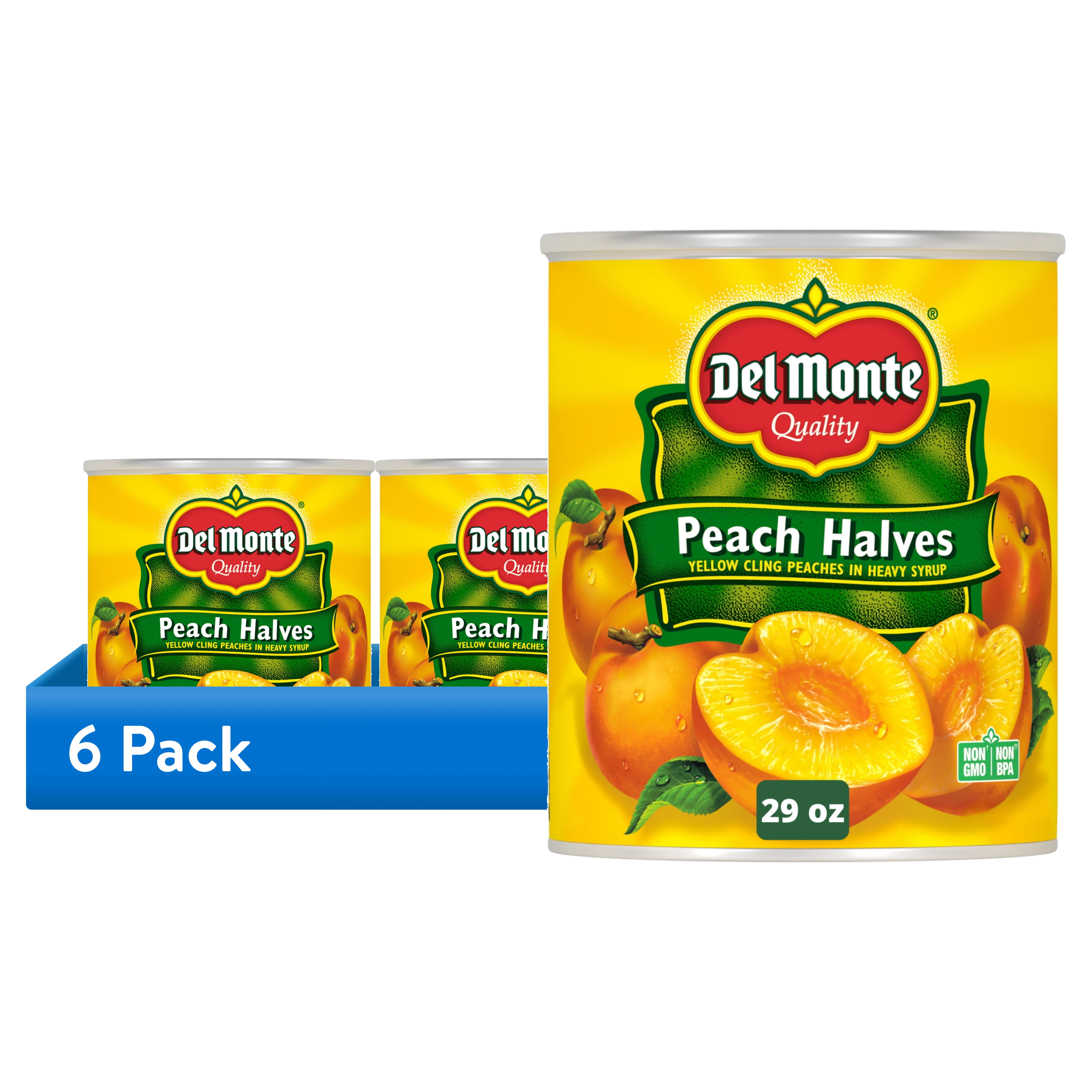 Del Monte Yellow Cling Peach Halves in Heavy Syrup, 29 Oz Can