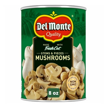 Del Monte Mushroom Stems and Pieces, 8 oz Can, Canned Vegetables