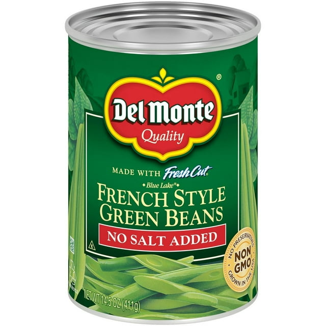 Del Monte No Salt Added French Style Green Beans - 14.5oz - Pack of 2
