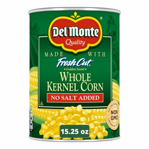 Del Monte No Salt Added Golden Sweet Whole Kernel Corn 15.25 oz - Pack of 2