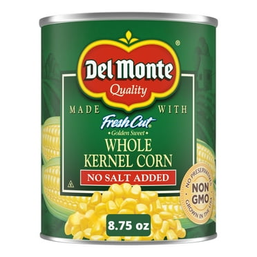 Del Monte No Salt Added Golden Sweet Whole Kernel Corn, Canned Vegetables, 8.75 oz. Can