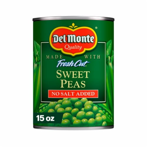 Del Monte No Salt Added Sweet Peas 15 oz - Pack of 2