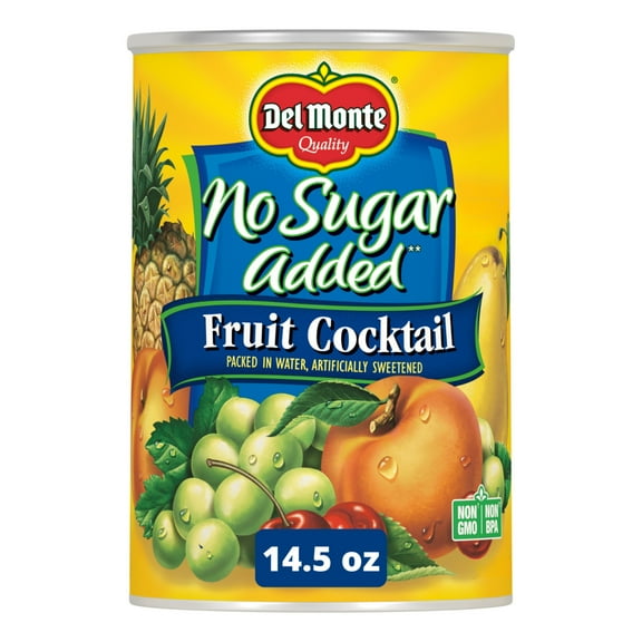Del Monte No Sugar Added Mixed Fruit Cocktail, Canned Fruit, 14.5 oz Aluminum Can