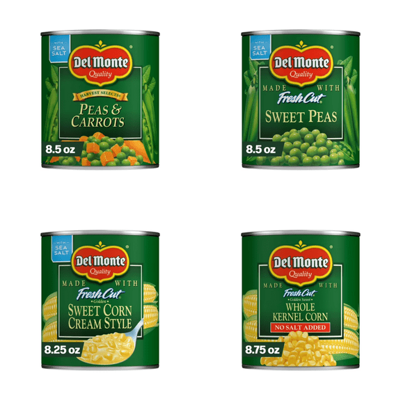 Del Monte Pantry Vegetable Assortment 8.5 oz, 8 Count