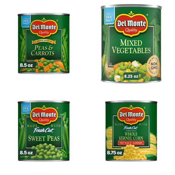 Del Monte Pantry Vegetable Medley 8.5 oz, 8 Pack