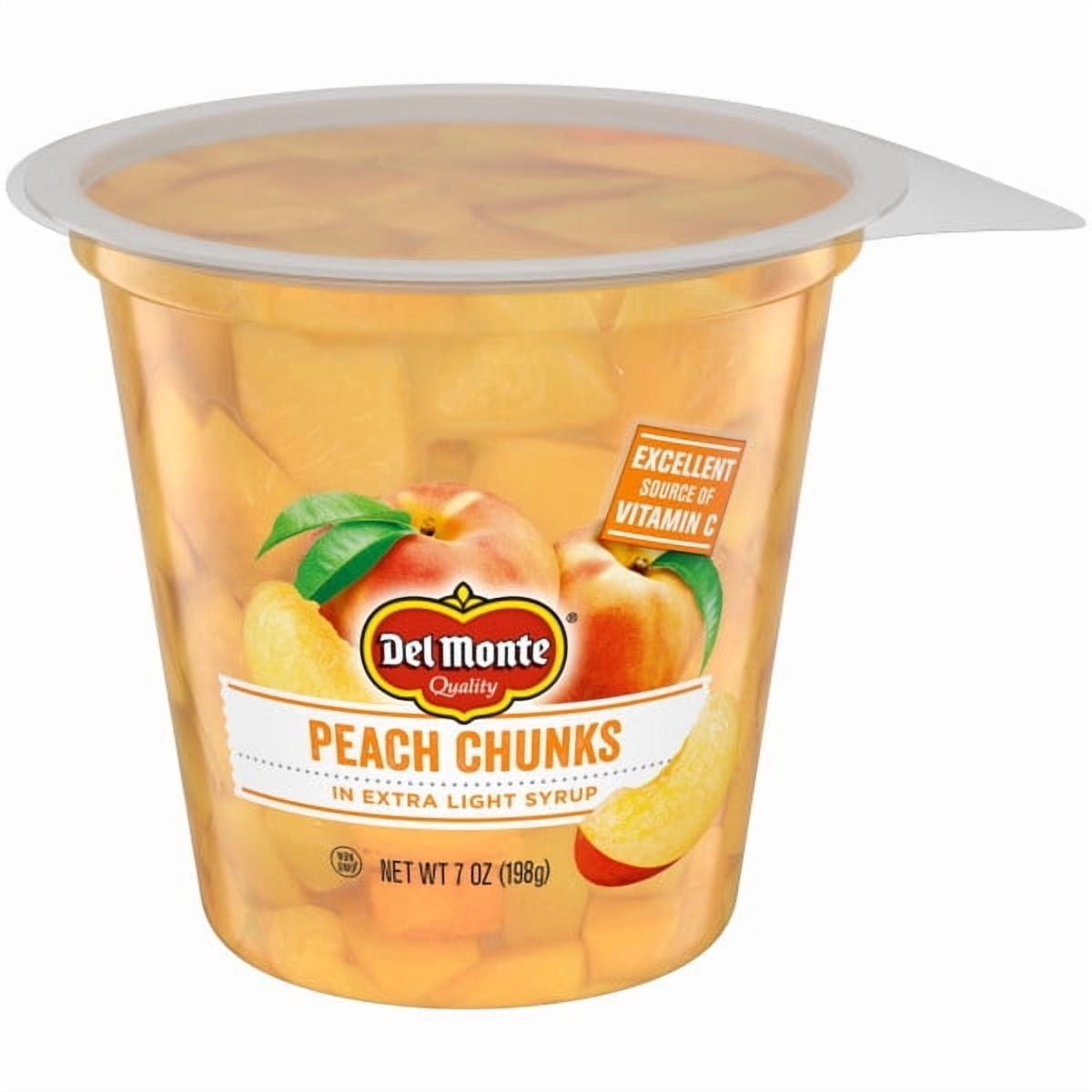 Del Monte Fresh Peach Chunks in Extra Light Syrup, 7 oz. Flavorful