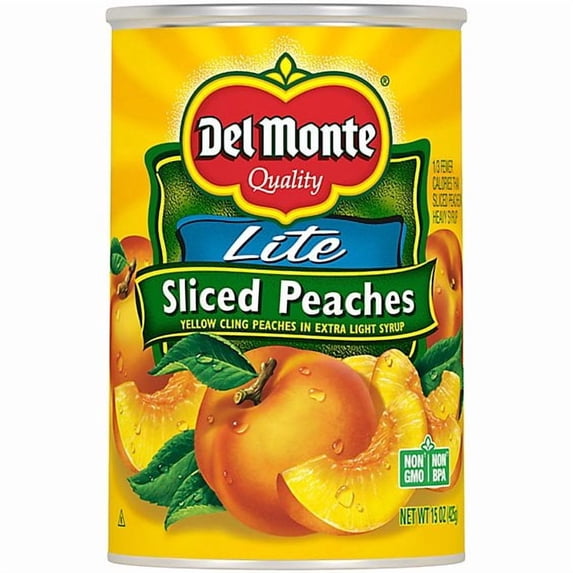 Del Monte Peaches Sliced Lite in Extra Light Syrup - 15 Oz