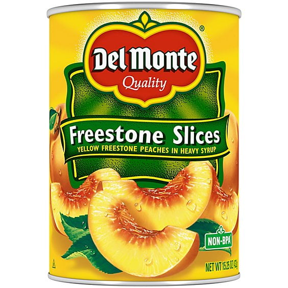 Del Monte Peaches Sliced in Heavy Syrup Freestone Yellow Freestone - 15.25 Oz