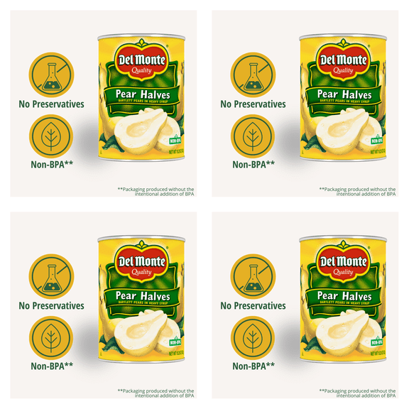 Del Monte Pear Halves 15.25 oz (Pack of 4)