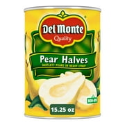 Del Monte Bartlett Pear Halves in Heavy Syrup, 15.25 oz Can