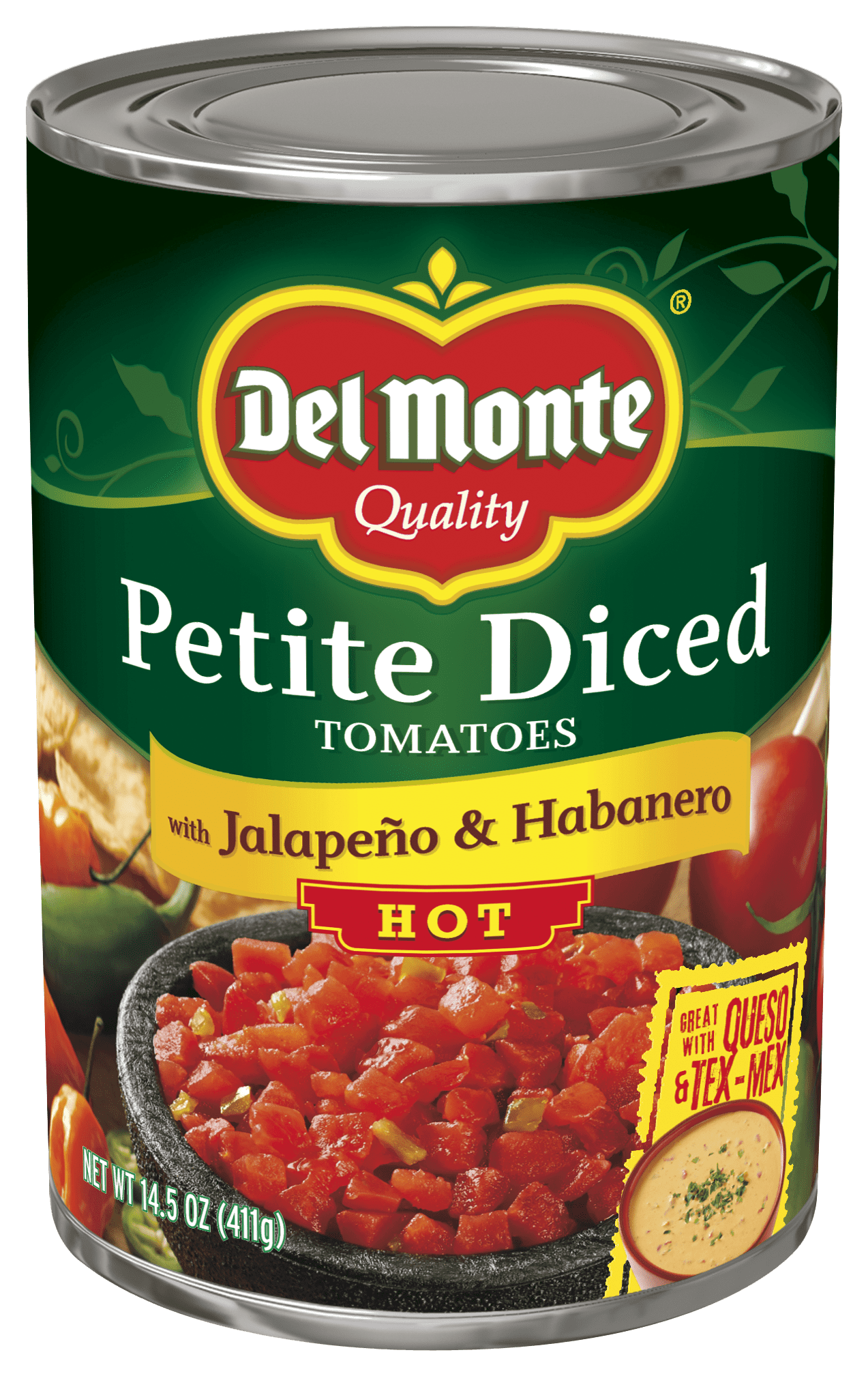 Del Monte Petite Cut Diced Tomatoes with Zesty Jalapeños, 14.5 oz
