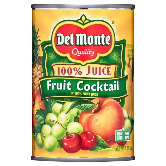 Del Monte Quality Fruit Cocktail Juice 15 oz (Pack of 4)
