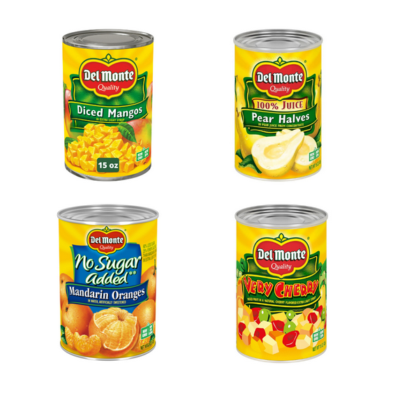 Del Monte Quick Serve Fruit Variety Pack 8 Cans for Instant Refreshment