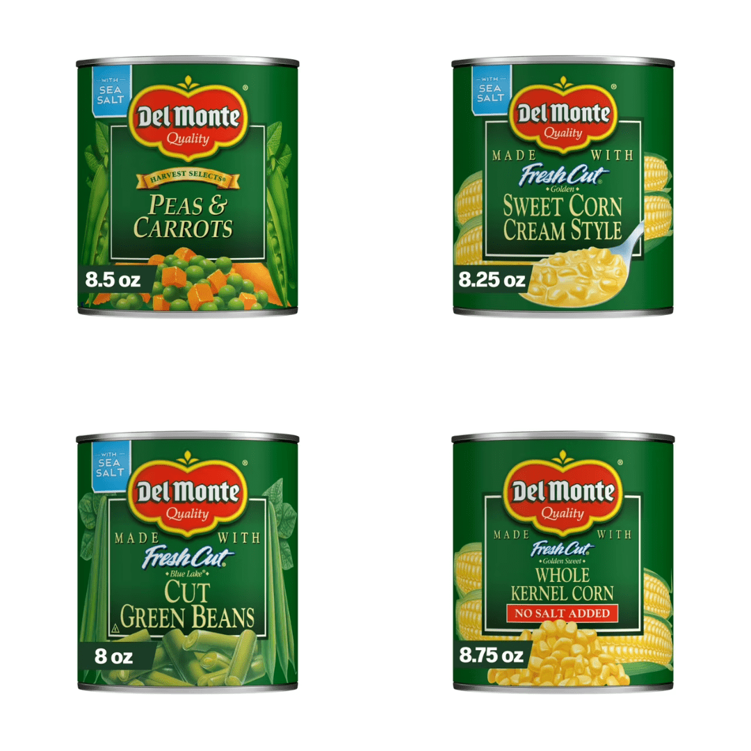 Del Monte Ready Vegetable Cans 8.5 oz, 8 Count