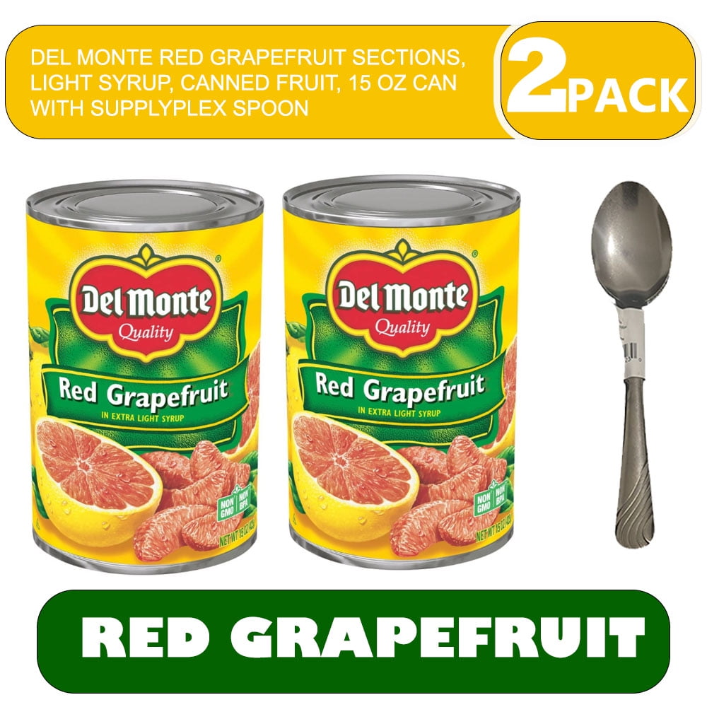 Del Monte Red Grapefruit Sections, Light Syrup, Canned Fruit, 15 oz Can