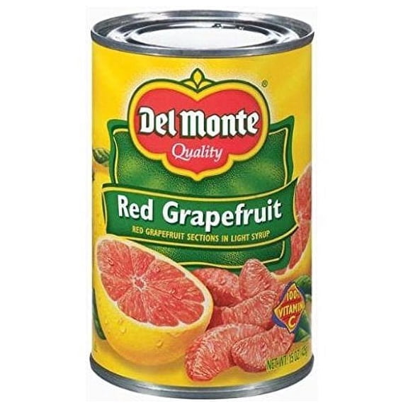 Del Monte Red Grapefruit Sections in Light Syrup (Pack of 3) 15 oz Cans by Del Monte