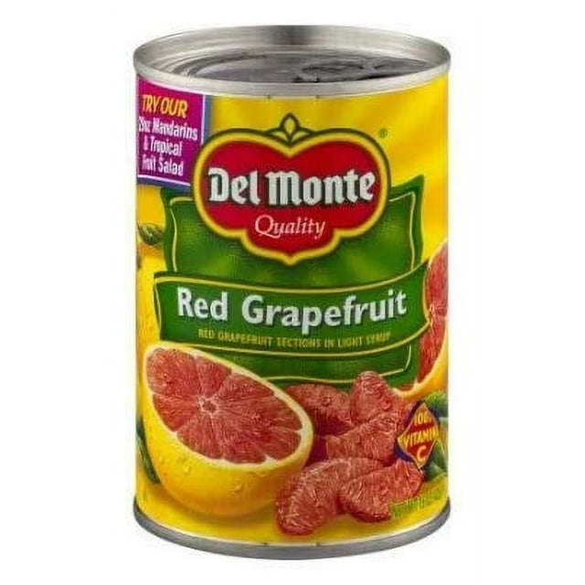 Del Monte Red Grapefruit Sections in Light Syrup (Pack of 3) 15 oz Cans