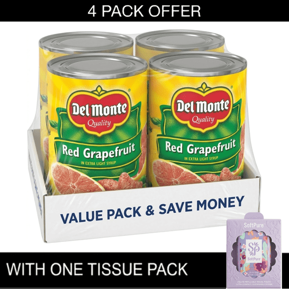 Del Monte Red Grapefruit in Light Syrup, 15 oz Cans