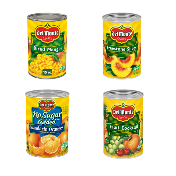 Del Monte Refresh & Reboot Variety Pack 8 Fruit Cans to Energize Your Day
