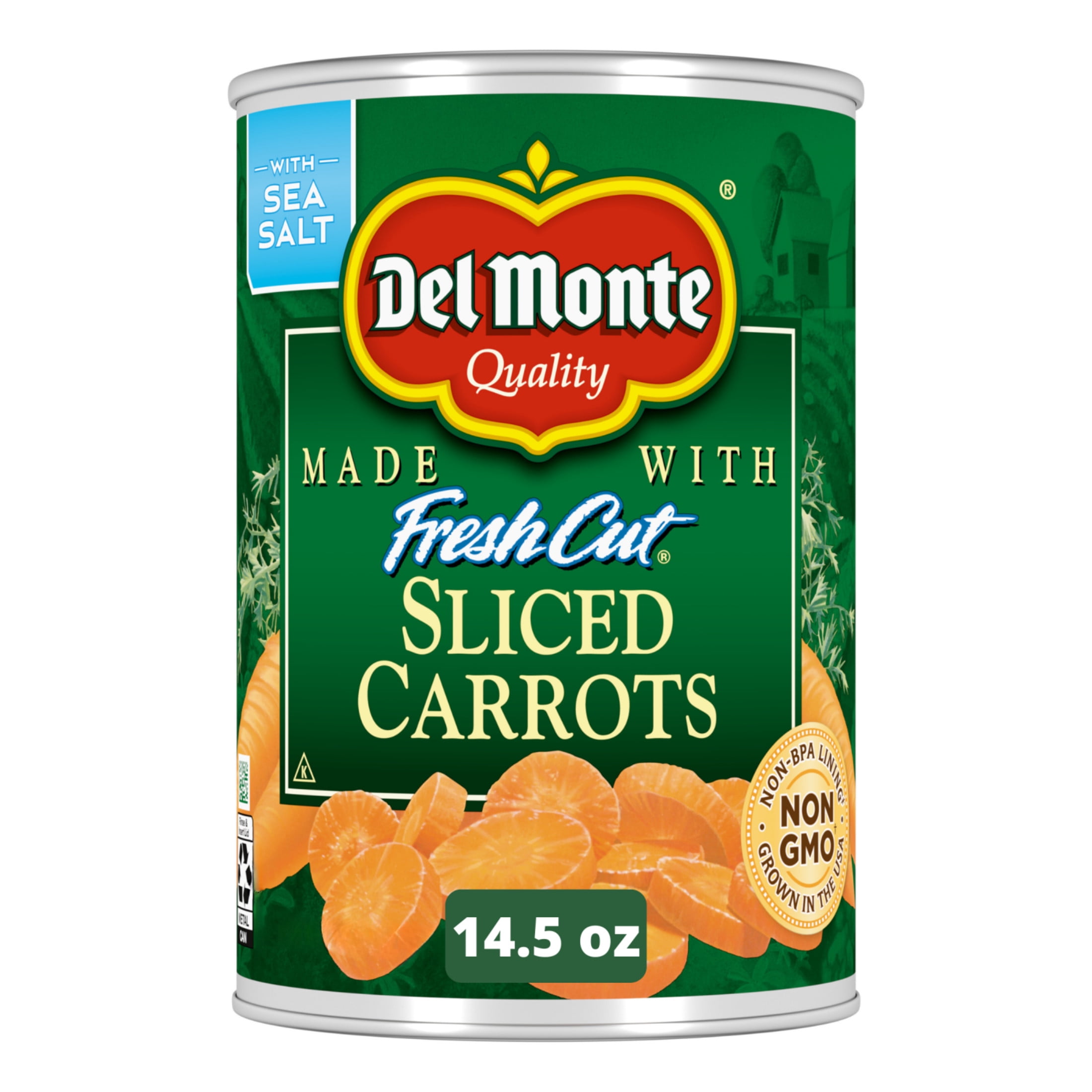 Del Monte Sliced Carrots, Canned Vegetables, 14.5 oz Can