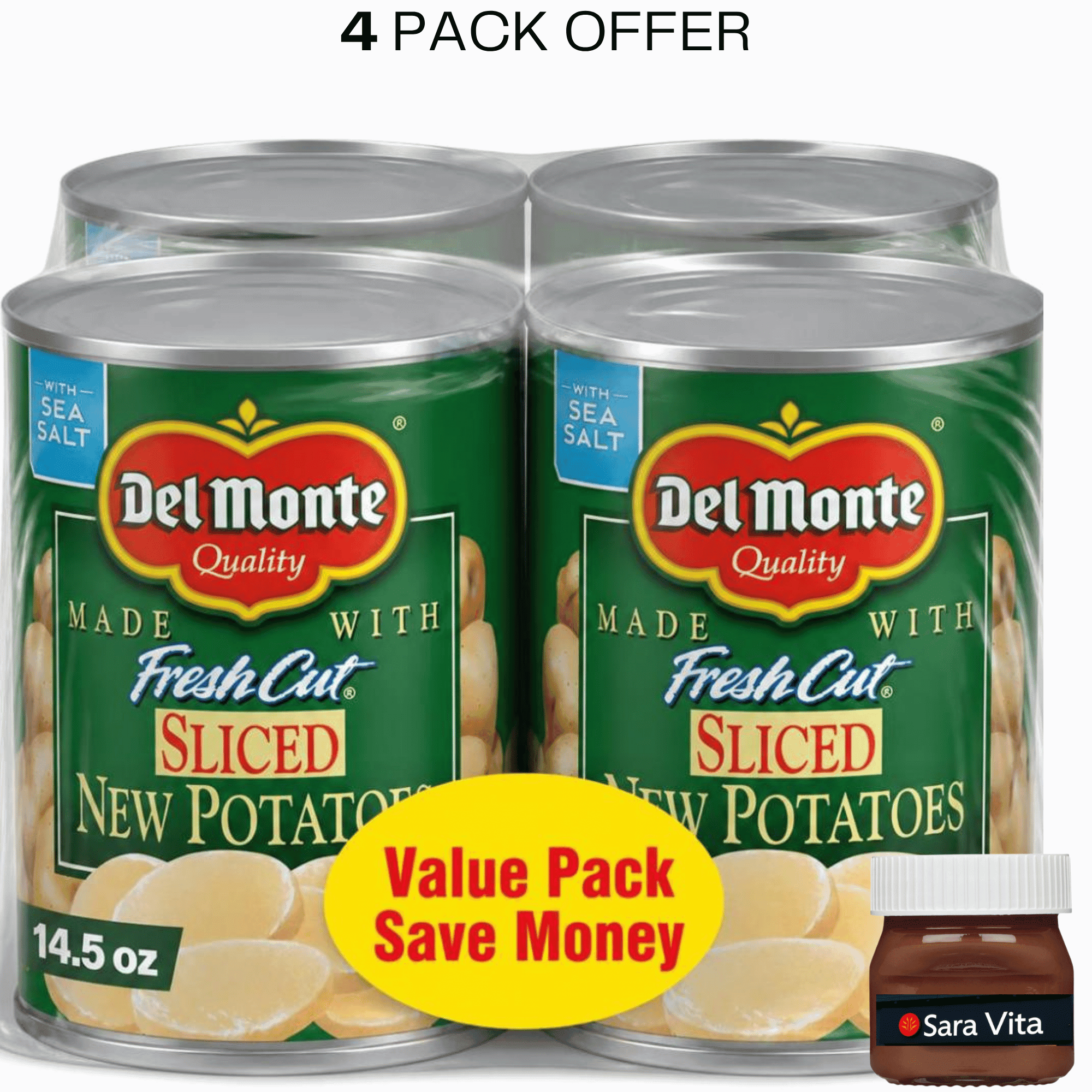 Del Monte Sliced New Potatoes, Canned Vegetables, 14.5 oz Can - Walmart.com