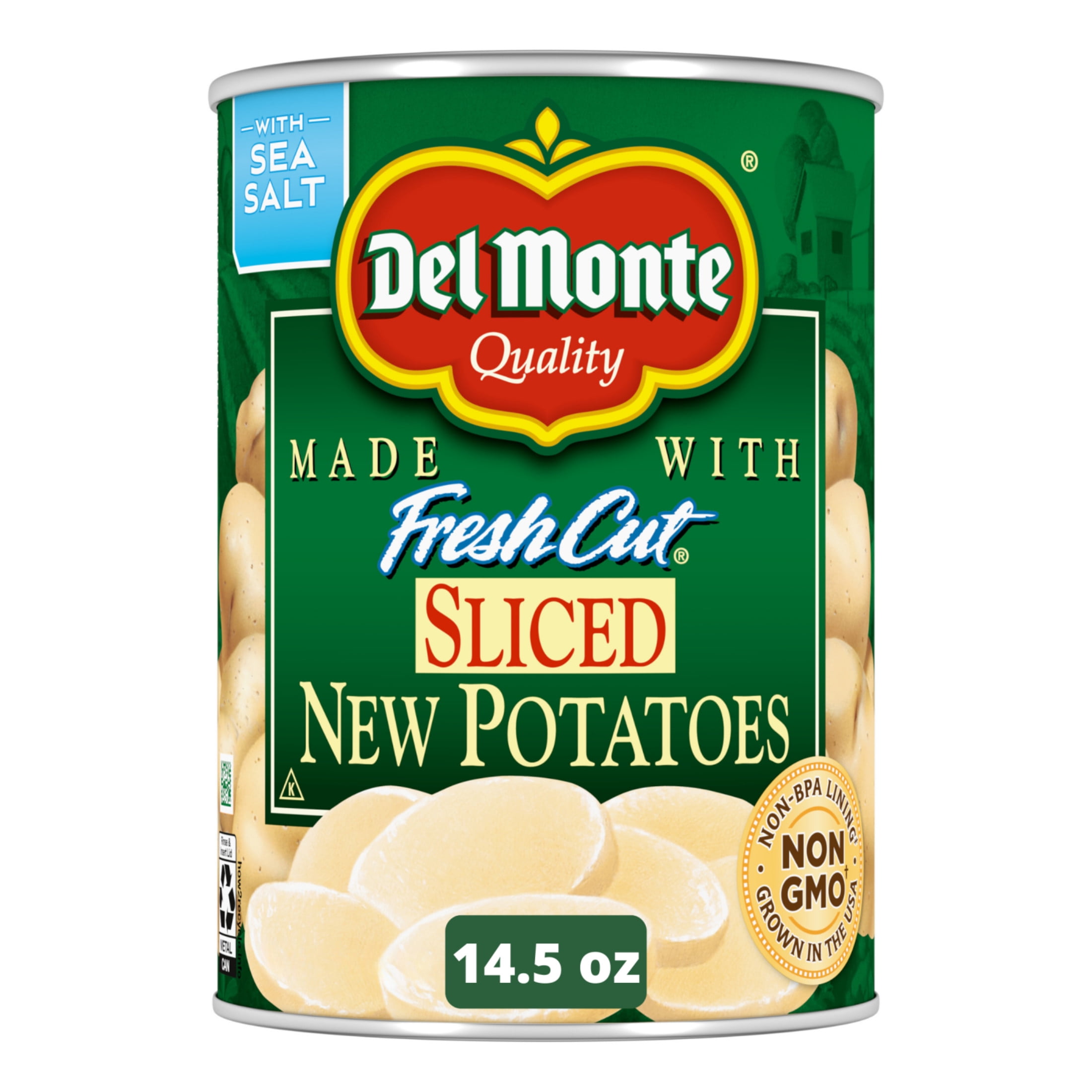 Del Monte Sliced New Potatoes, Canned Vegetables, 14.5 oz Can