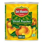 Del Monte Sliced Yellow Cling Peaches in Extra Light Syrup, 105 oz Can