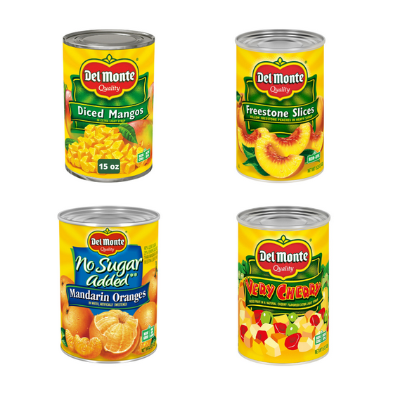 Del Monte Smart Snacking Fruit Variety Pack 8 Can Assortment for Healthy Choices