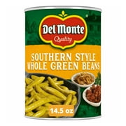 Del Monte Southern Style Whole Green Beans, Canned Vegetables, 14.5 oz Can