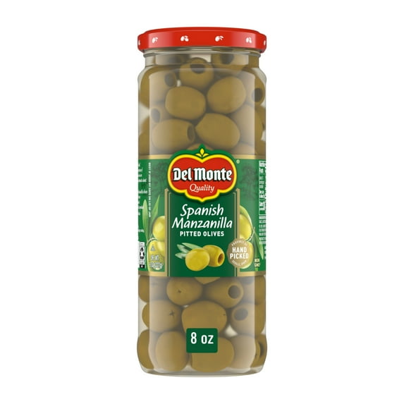 Del Monte® Spanish Manzanilla Pitted Olives, 8 oz. Jar